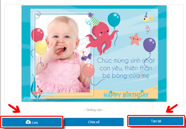 Có cách tạo khung ảnh sinh nhật, thiệp sinh nhật đẹp cho bé không ạ?